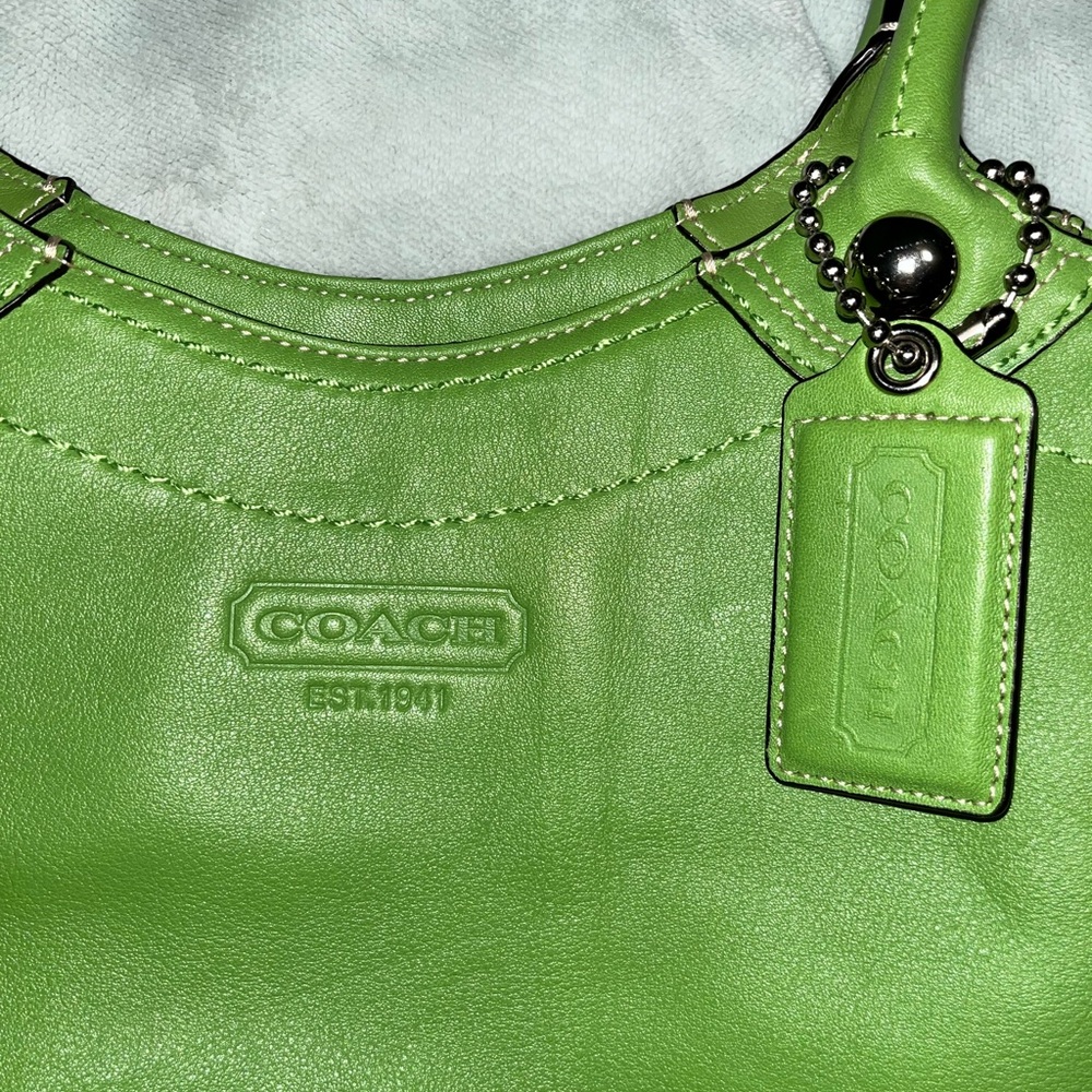 Coach Bleeker Palm Green Tote!
